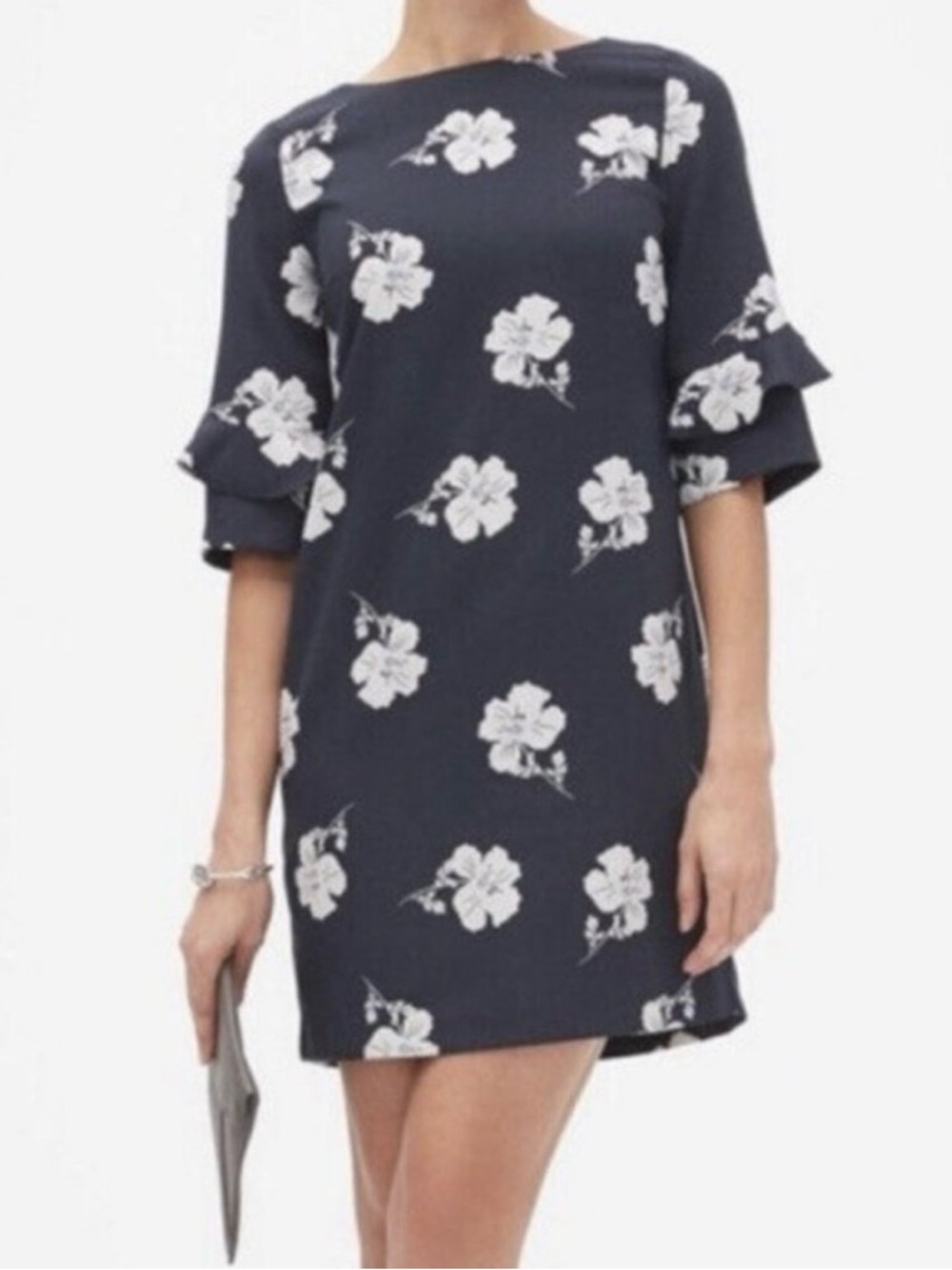 NWT Banana Republic frill sleeve shift dress
